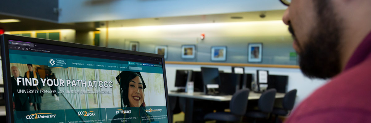 Student in Computer Lab Photograph